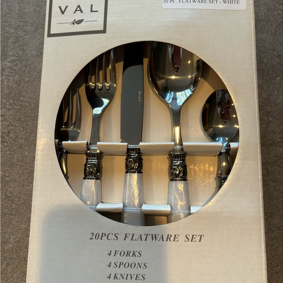 20 piece MWT flatware Murval white